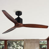 ZNTS 52 Antique Brown Ceiling Fan without Light with Remote Control W136772206