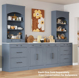 TOPMAX Modern Freestanding Kitchen Pantry,Buffet Food Storage, Coffee Bar N717P221574E