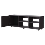 FM FURNITURE Parker TV Stand with a Door and Open Storage,Wengue B128P269886