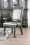 Glorious Classic Traditional Dining Chairs Gray Color Solid wood Leatherette Cushion Seat Set of 2pc B011115503