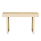 Narrow Console Table with Rattan Accent, Natural Wood Finish Entryway Table with Storage Drawers, 63493797
