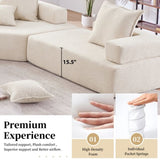 Corner Frame for Oversized Modular U Shaped Sectional Sofa,Luxury Boucle Floor Couch,Convertible N723P234208A