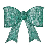 Pre-lit Outdoor Giant Bowknot Christmas Decoration, Lighted Metal Frame with 124 Green LED Lights, 98114794