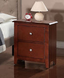 ZNTS Selma Nightstand With 2 Drawers Storage In Brown Finish SR014277