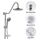Shower Head with Handheld Shower System with 8" Rain Shower Head with Tub Spout W121949100