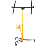 ZNTS Drywall Lift Panel 11' Lift Drywall Panel Hoist Jack Lifter, BLACK+YELLOW W465121420