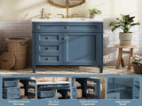 36'' Bathroom Vanity with Top Sink, Modern Bathroom Storage Cabinet with 2 Drawers and a Tip-out N710P230246M
