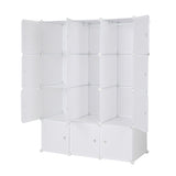 ZNTS 12 Cube Organizer Stackable Plastic Cube Storage Shelves Design Multifunctional Modular Closet 88526165