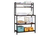 5-Tier Bakers Rack with 10 S-Shaped Hooks, Industrial Microwave Oven Stand, Free Standing 55910941