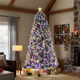 FCH 9ft 2094 Branch Automatic Tree Structure PVC Material Green Flocking 900 Lights Warm Color Four 76516578