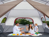 10 Person Family Cabin Tent, 2 Room Huge Tent with Storage Pockets for Camping 85333487