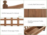 50" H Raised Garden Bed with Trellis Planter Box Dark Brown 40988413