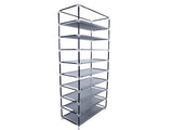 Fashionable Room-saving 9 Lattices Non-woven Fabric Shoe Rack Wine Red 50577644
