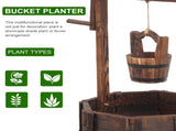 Outdoor Reinforced And Anticorrosive Wooden Wishing Well Flowerpot 55358989