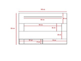 Forest Hills 3-Shelf Floating Entertainment Center Light Pine B06280068