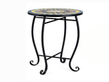 14" Metal Side Table, Indoor Outdoor Decorative End Table X-Base Heavy Duty Plant Stand for Patio 24055229