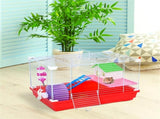Red 18.5" Two-Story Hamster Cage, Small Animal Habitat with Included Exercise Wheel for Dwarf 15931565