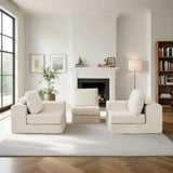 108'' Modular Sectional 3-Seater Cloud Sofa,Corduroy Convertible Sofa Bed ,living room. 05661537