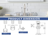 Widespread Bathroom Faucet Brushed Nickel 2 Handle 8 inch 3 Hole 360&degSwivel Spout Vanity T3177P412862