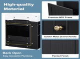 20-Inch Bathroom Vanity with Ceramic Sink, MDF Storage Cabinet with Drawer, Side Shelf & Golden N725P314023B