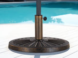 26.5 lbs Outdoor Patio Market Umbrella Base, Patio Umbrella Stand for Yard Garden Poolside in Bronze 02741422