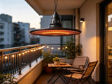 1500W Infrared Outdoor Heater with Remote Control Black 57011244