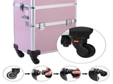 3pcs Trolley-Style Makeup Case with Universal Wheels Aluminum Alloy Cosmetic Trolley Case 58229820
