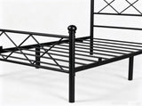 78"40" Twin Metal Platform Bed Frame, X-Design Headboard & Footboard with LED Lights, USB & Type-C 33847387