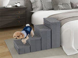 4-Step Dog Stairs with Storage - MDF Build , Dutch Velvet Comfort, 15"x6.5" Steps 75608027