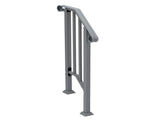 Handrails for Outdoor Steps, Iron Handrail Fits 1 Step, Transitional Handrail with Installation Kit, 99564073