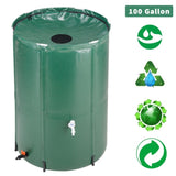 ZNTS 100 Gallon Folding Rain Barrel Water Collector Green 32950344