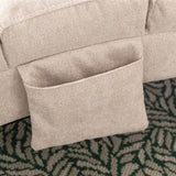 COOLMORE Linen Massage Chaise Lounge Indoor with Remote Control,Ergonomic Electric Massage Long W39539619