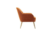 Modern Mid Century Chair velvet Sherpa Armchair for Living Room Bedroom Office Easy Assemble W136166602