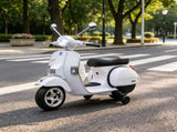 12V Kids Electric Motorcycle with Training Wheels Rear Suspension Steering Limitation White 70924397