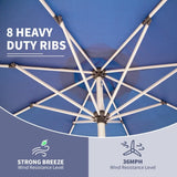 10FT Patio Umbrella, Outdoor Table Umbrella with Push Button Tilt and Crank, UV Protection W1859P195941