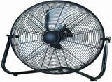 20" 3-Speed High Velocity Tiltable Black Steel Floor Fan 99160928