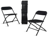 10pcs Injection Molding Classic Garden Plastic Folding Chair Black 36671449