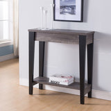 Home, Elegant Console Table, Display Table with Drawer and Bottom Shelf in Distressed Grey and Black B107130830