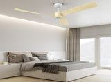 52 Inch Ceiling Fans with Lights Led Remote Control Low Profile Flush Mount for Living Room Bedroom 49155630