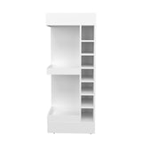 Lyman 46" Tall 3-Tier Corner Bar Cabinet with Fourteen Wine Bottle Cubbies, Living Room, Liquor B200P253731