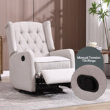 COOLMORE Recliner Chair,360 Degree Swivel Nursery Chair,Glider Chair,Modern Small W1539P151225