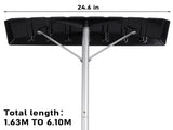 6.1 m 5-Section Extendable Roof Snow Rake Aluminum Pole, PC Black Shovel Head with Diagonal Brace 54562583