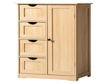 Natural wood color, MDF with melamine veneer, 56*30*80cm, 4 drawers, 1 door, bathroom vanity 73377159