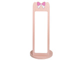 Pink, bow-themed, MDF painted finish, 1-door, 1-shelf, rotatable base, 98506824