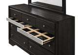 Modern Luxury 1pc Glam 7-Drawer Dresser Pullout Jeweler Tray Silver Panel Bedroom Solid Wood Wooden B011P234367