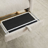 25.4"W Chair for Nursery, High Back Glider Chair with Retractable Footrest, Side Pocket, W1852P186196