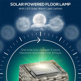 Gray Solar Floor Lamp, Outdoor Garden Lantern 18000366