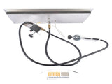 30x10-inch Fire Pit Pan Stainless Steel Fire Pit Burner Kit Rectangular Indoor or Outdoor 13082707