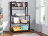 5-Tier Kitchen Bakers Rack with 10 S-Shaped Hooks and 3 Cubes , Industrial Microwave Oven Stand, 93611055