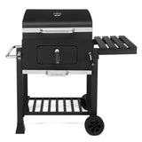 ZNTS Charcoal Grill with Foldable Side Table and Wheels, Heavy-duty BBQ Grill for Outdoor Picnics Patio 52462179